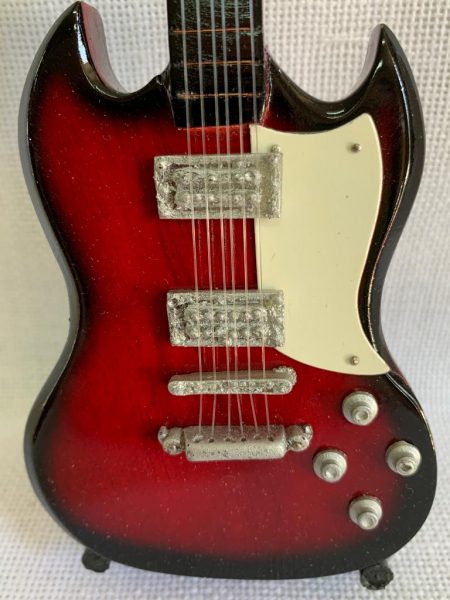 GUITARRA LISA SG Color Rojo-Blanco / Tamaño Standard