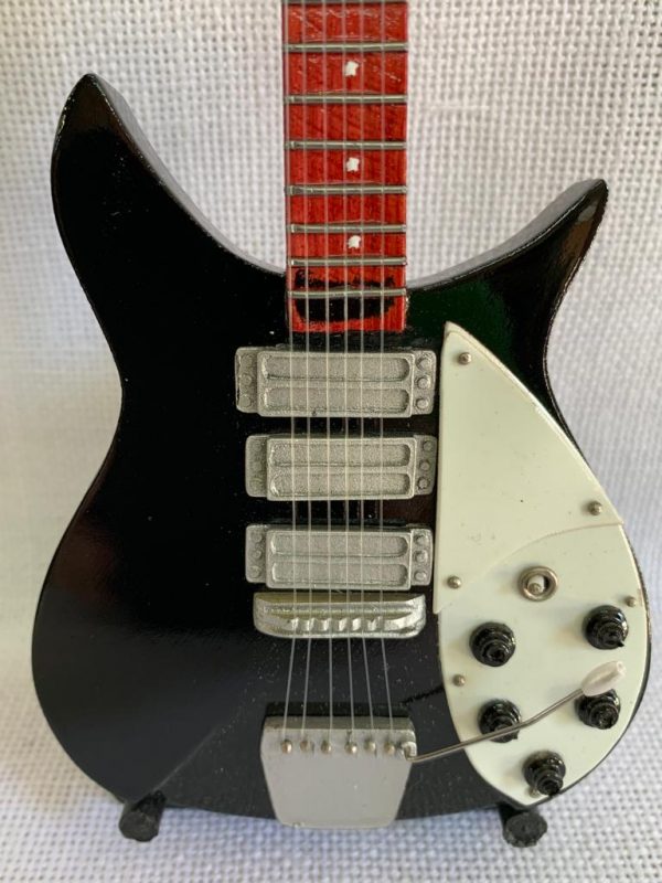 GUITARRA LISA RICKENBACKER 6 Cuerdas-Color Negro-Blanco