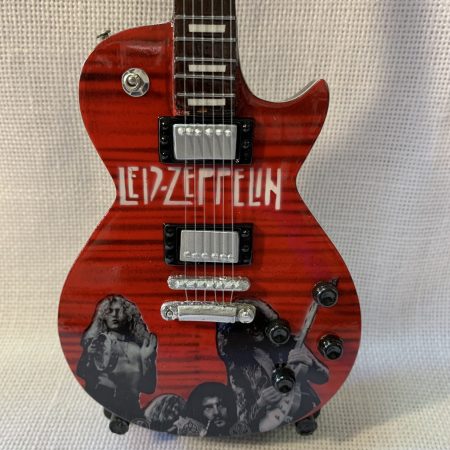 LED ZEPPELIN (Gibson Les Paul de JIMMY PAGE-fondo rojo)